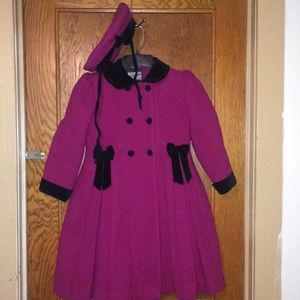 Rothschild vintage girls dress coat and hat size 6